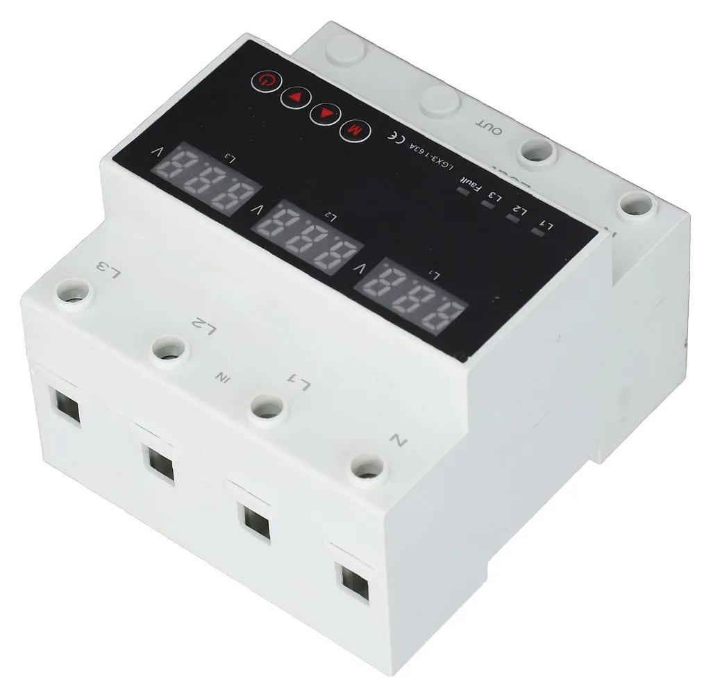 Inverseur de source automatique triphasé sur Rail DIN réglable 220V - 4