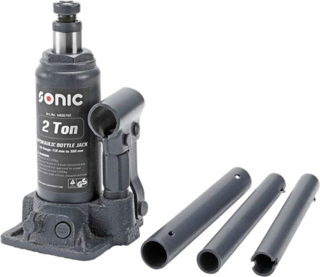 SONIC 4800701 Wagenheber Unterstellheber 2 t Hydraulisch Stempelwagenheber 308mm Max