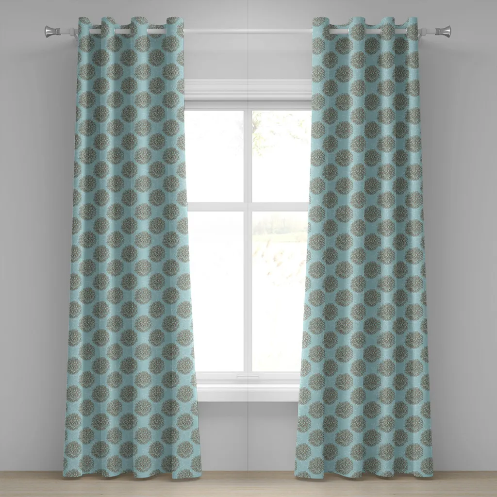 Rideaux décoratifs 2 panneaux motif ethnique chic 280x225cm été indien