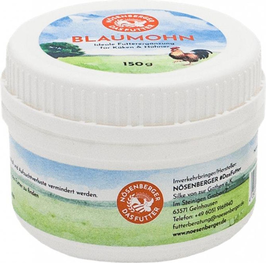 Nösenberger Blaumohn 150 gr. für eine gesunde Darmflora bei Geflügel