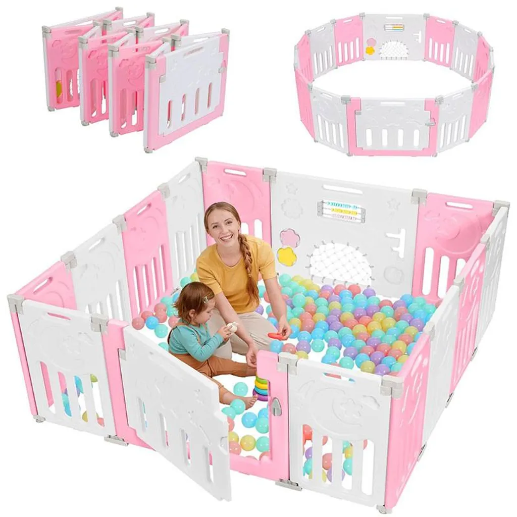 Parc de jeux pliable Dripex WL-1 pour bébés et jeunes enfants 14pcs