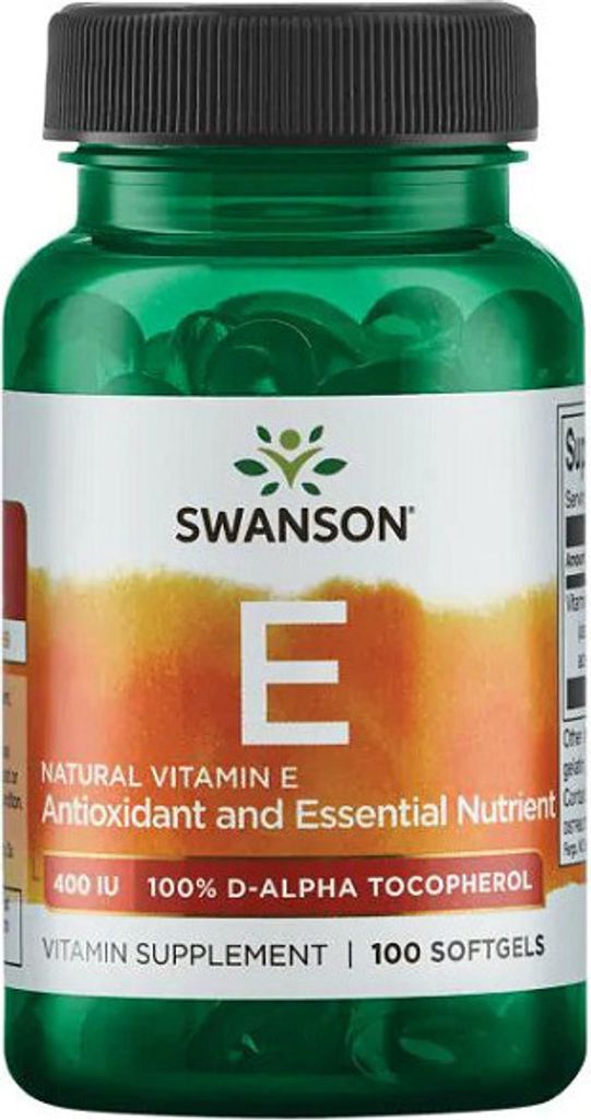 Vitamine E - Naturelle 400 UI 100 capsules molles Swanson Image du produit 