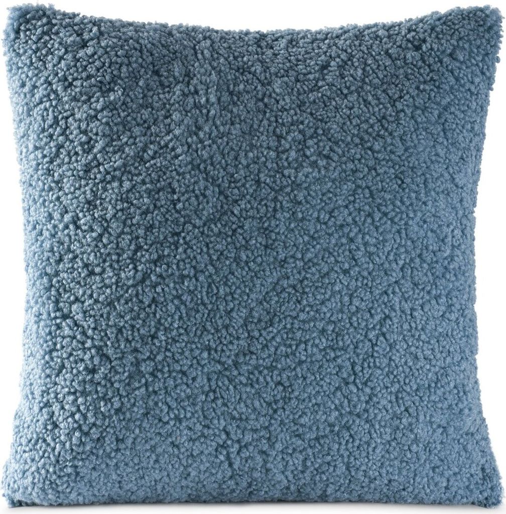 Eurofirany Kissenbezug Schaffell Imitat blau 45 cm x 45 cm Produktbild 
