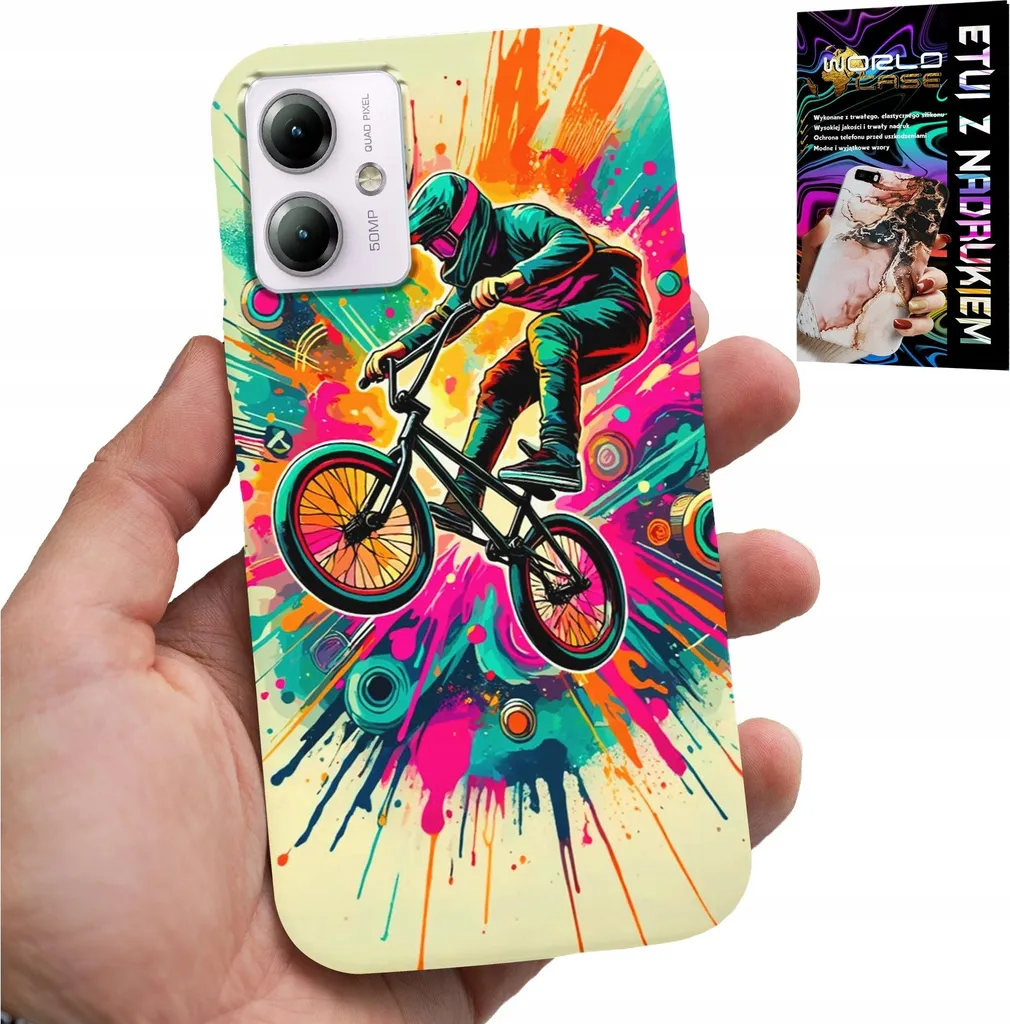 Custodia per Motorola Moto G54 5G - Bici Bmx Triki Sport + Vetro