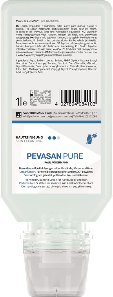 Handreinigung Pevasan PURE 1l ph-hautneutral Softflasche Produktbild 