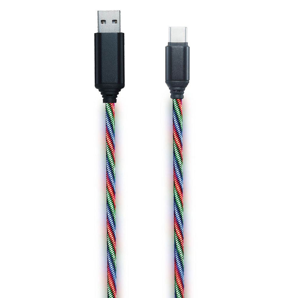 2GO USB Datenkabel "Tricolor" LED-Beleucht. USB-C 3.1  1m Image du produit 