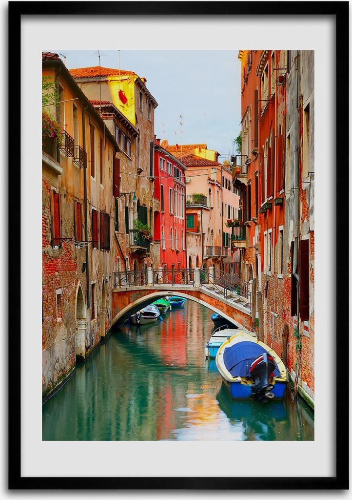 Bild - Bilderrahmen - Foto - 70 cm x 100 cm - MDF - Rahmen - Wandkunst - Venedig Italien