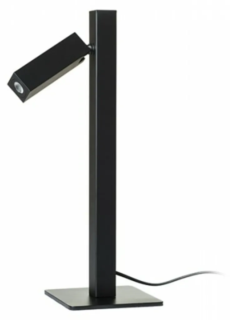 Lampe de bureau FADO LED 3W noire 3000K avec tête inclinable 45°