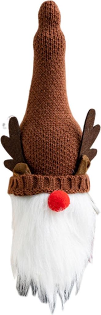 Weihnachts-Weinflaschenhülle, gestrickte Plüsch-Wichtel-Weinflaschen-Topper-Hülle für Weihnachts-Esstisch-Dekoration, Neujahrs-Partyzubehör