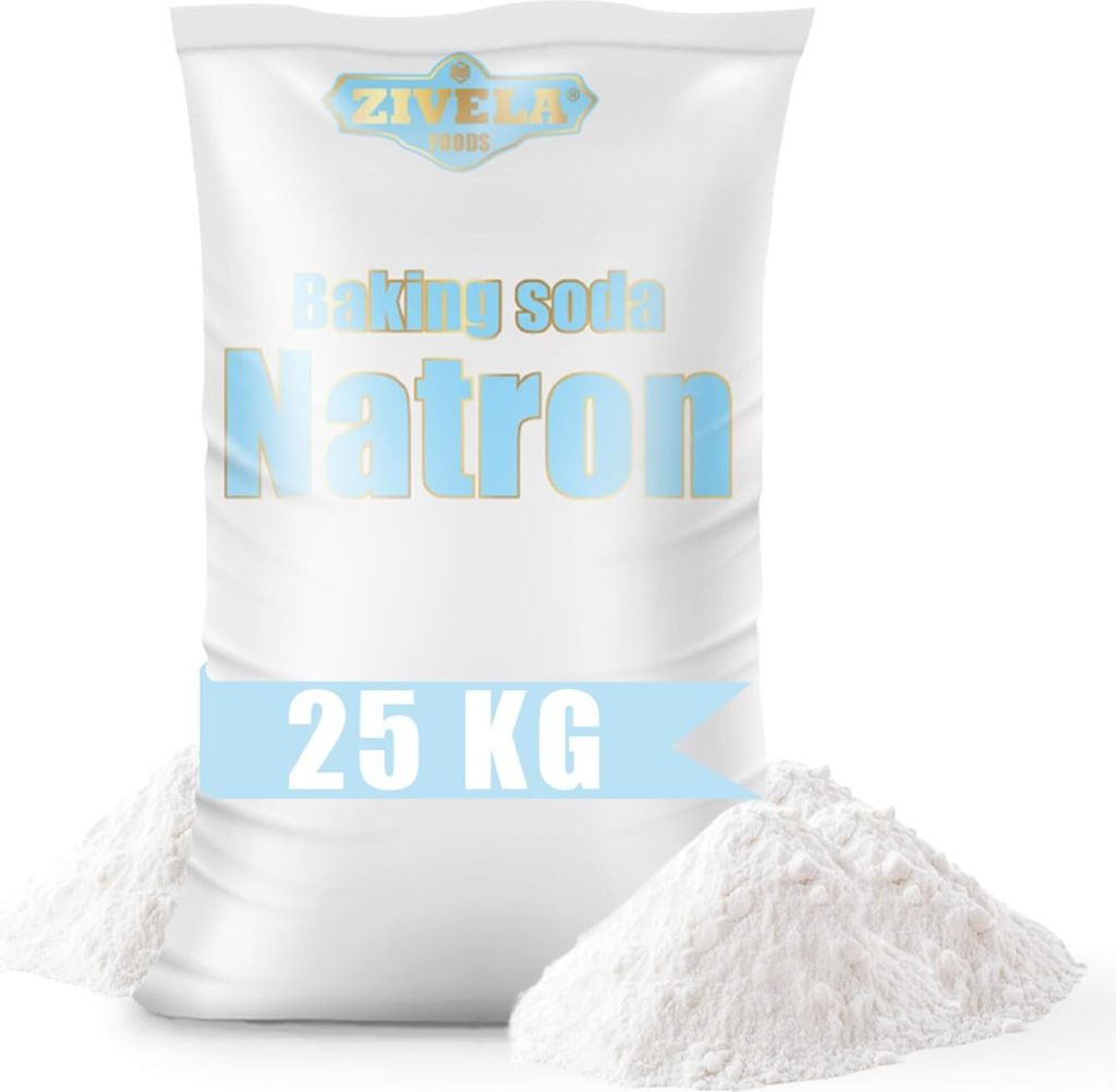 Natron pulver, Baking Soda 25kg | Natriumbicarbonat, Natriumsalz | 1x 25kg Natron E500 Backsoda 100% Rein, Lebensmittelqualität