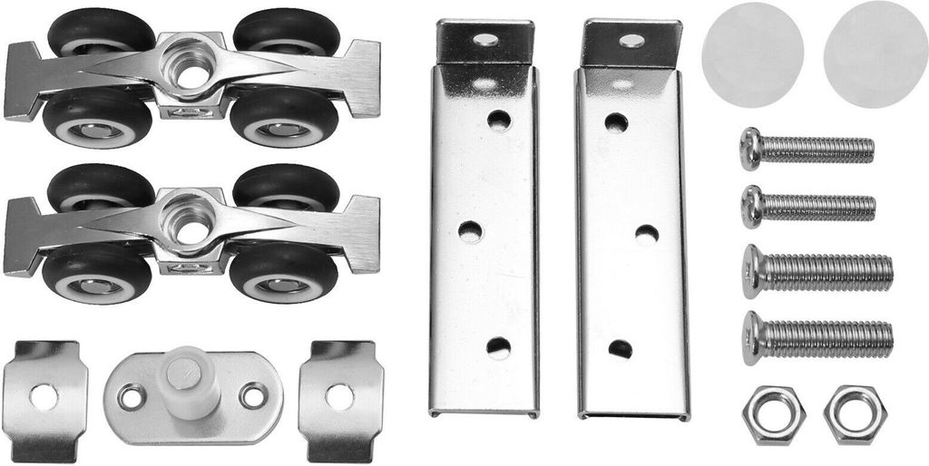 Schiebetür Beschlag für 25mm Laufprofil Laufrollen Holztür Schiebetürbeschlag 4 Rollen