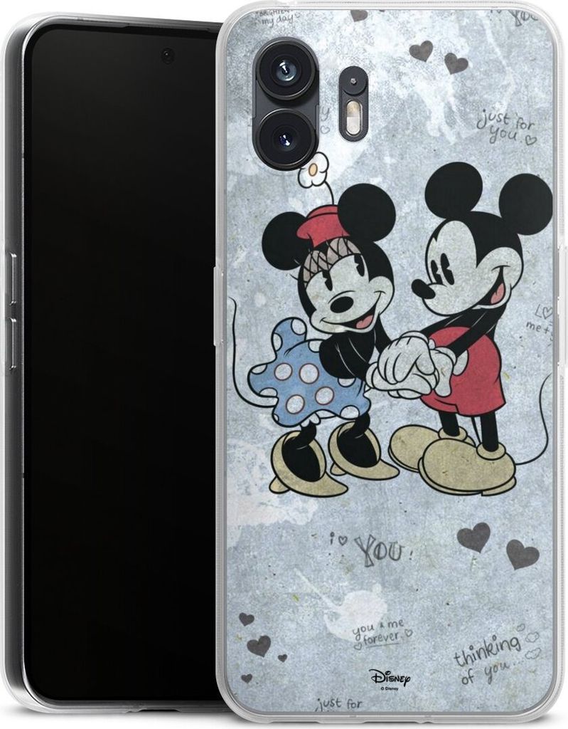 DeinDesign Handyhülle für Nothing Phone 2 Silikon Hülle Case Smartphone Schutzhülle Disney Mickey & Minnie Mouse Vintage