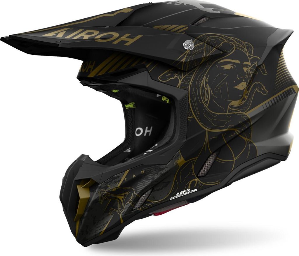 Kask motocrossowy Airoh Twist 3 Titan, czarny/brązowy, XL Zdjęcie produktu 