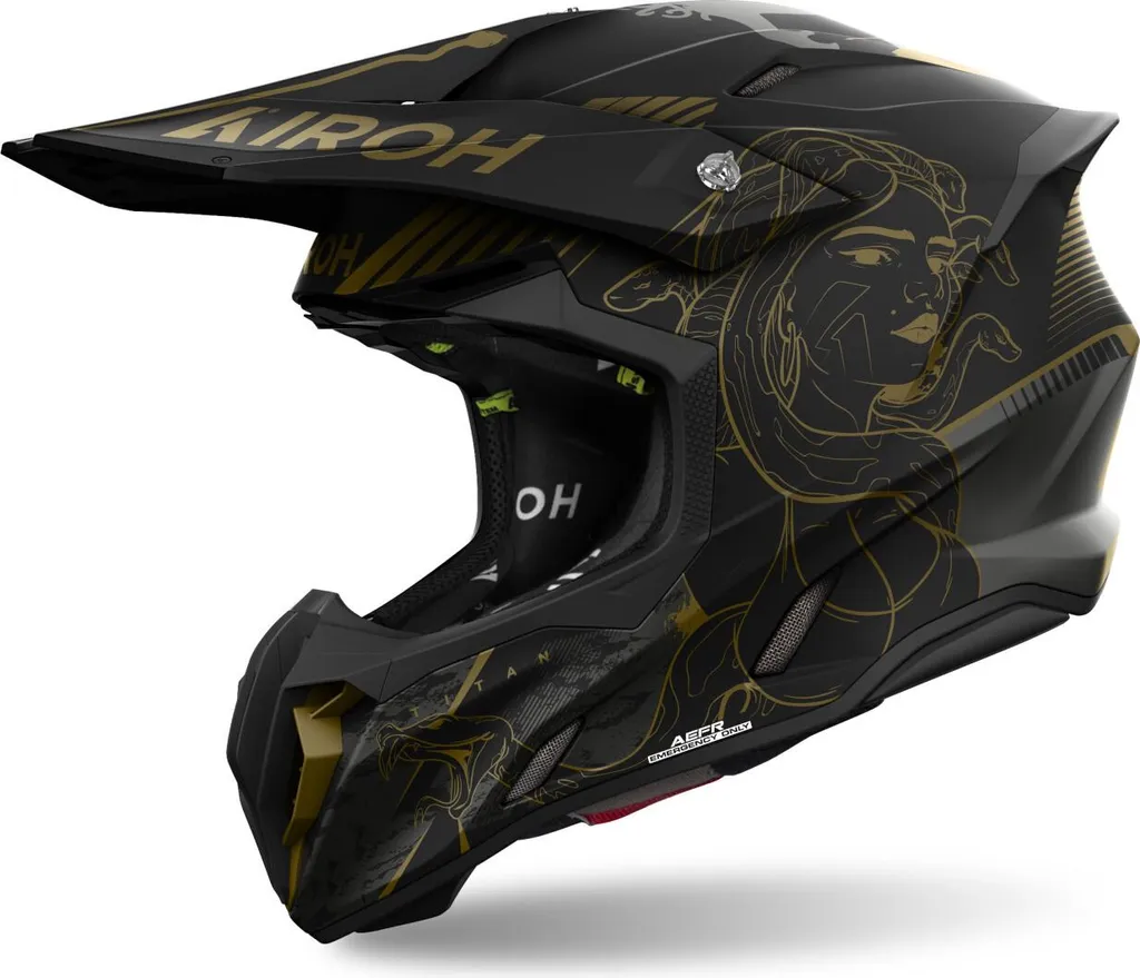 Casque Motocross Airoh Twist 3 Titan Noir et Bronze Taille L 59/60
