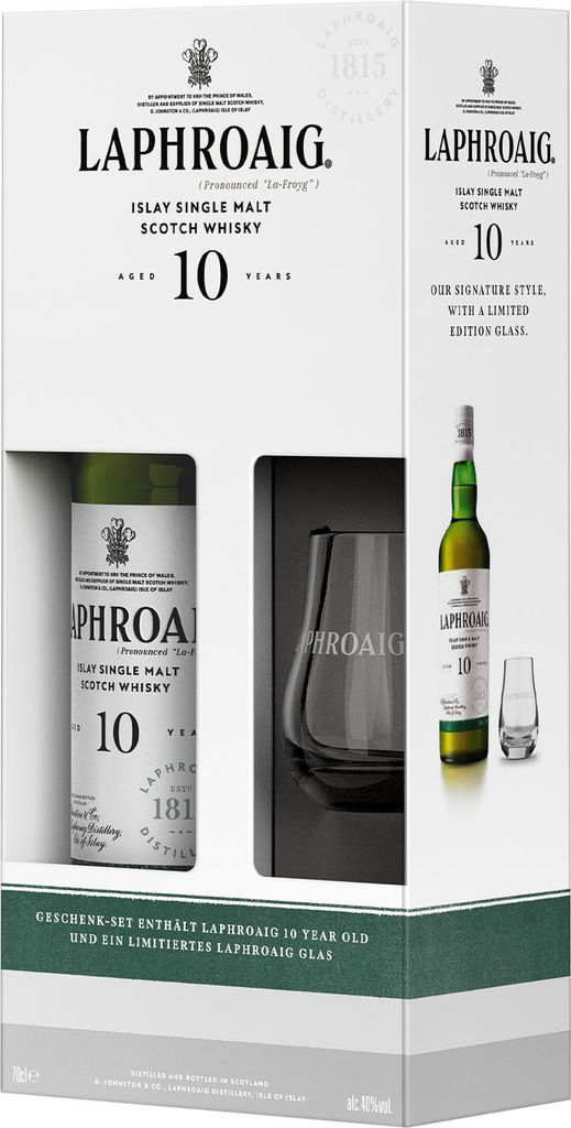 Laphroaig 10 Jahre - Geschenkset mit Glas - Islay Single Produktbild 