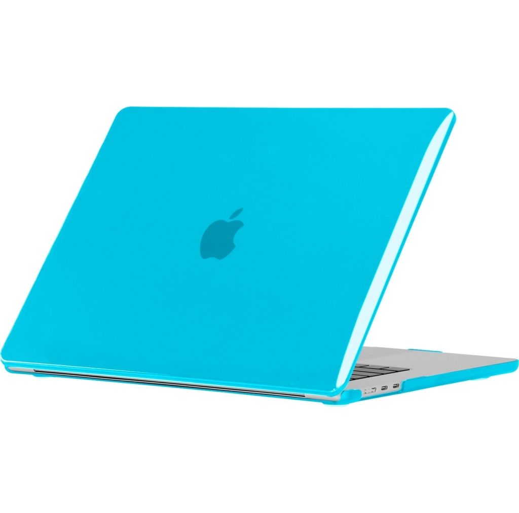 Mobigear Glossy MacBook Air 15 Zoll (2023-2026) Hardcase Hülle MacBook Case - Blau - Model A2941 / A3114 / A3241 / A3448