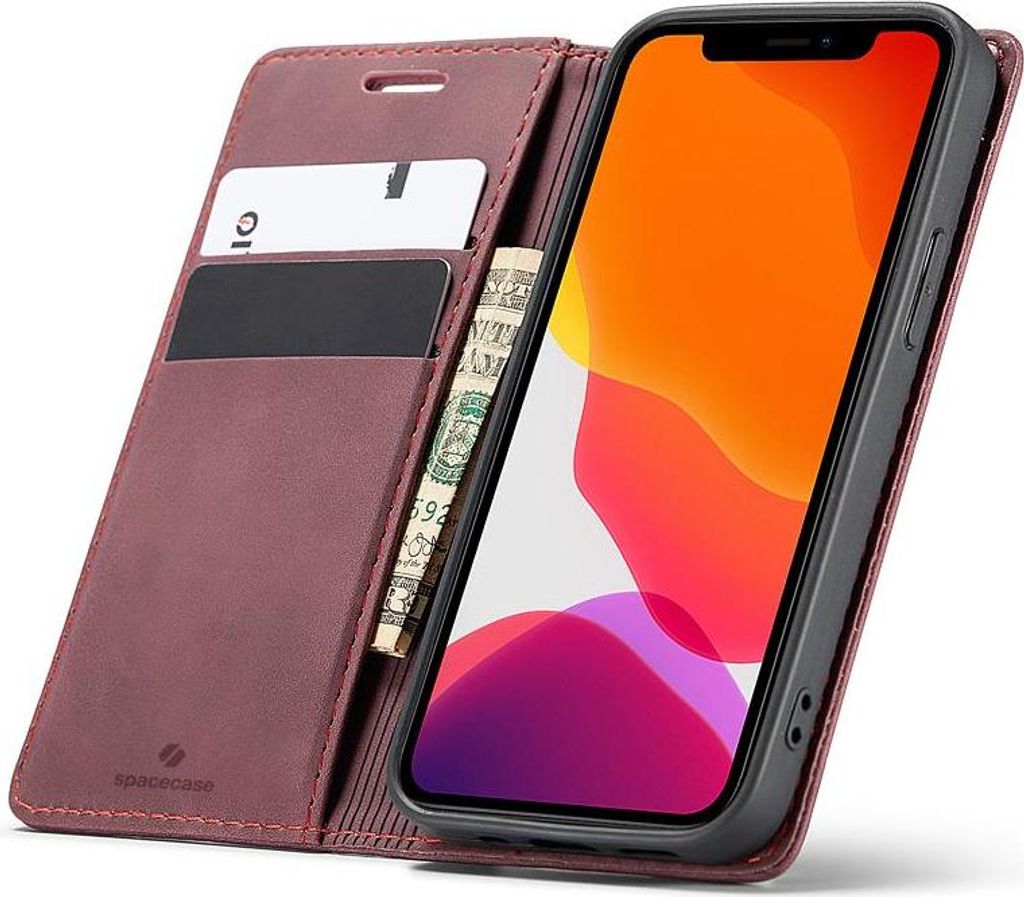 Spacecase Geldbörse iPhone 12 Pro Max rot