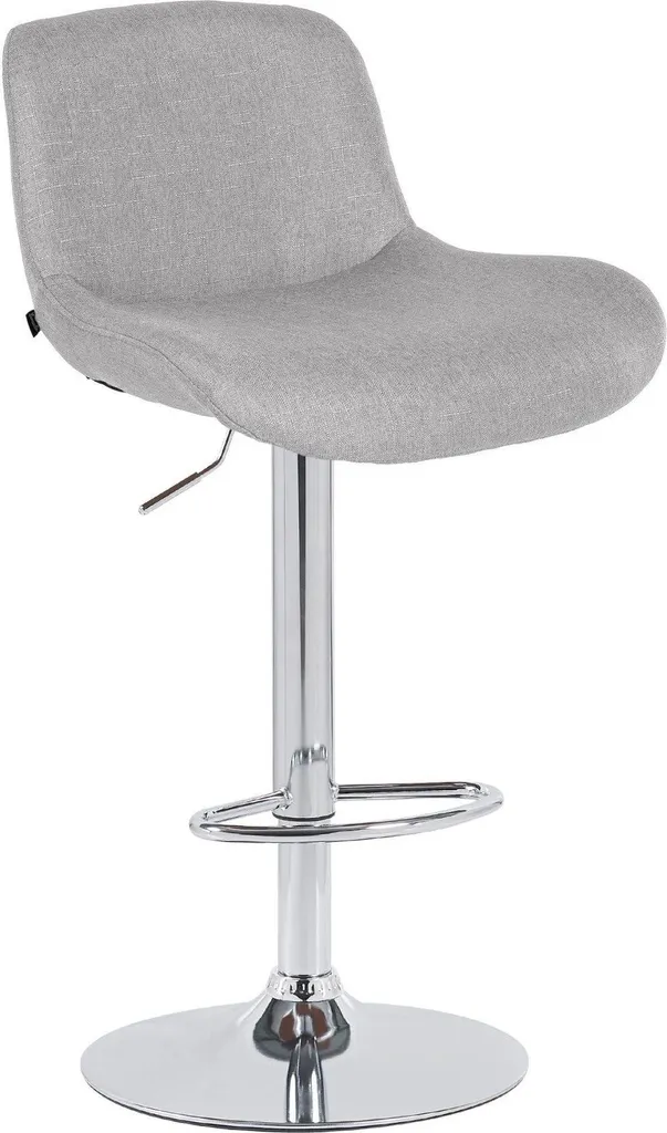 Sgabello da bar moderno e confortevole - Sgabello da bar - Elevato comfort di seduta, elegante velluto o tessuto resistente | Colore: grigio chiaro, Materiale: polvere