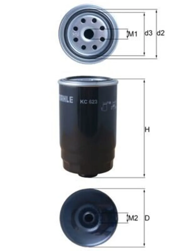 Filtre à essence KNECHT KC 623 avec séparation d'eau et média multicouche