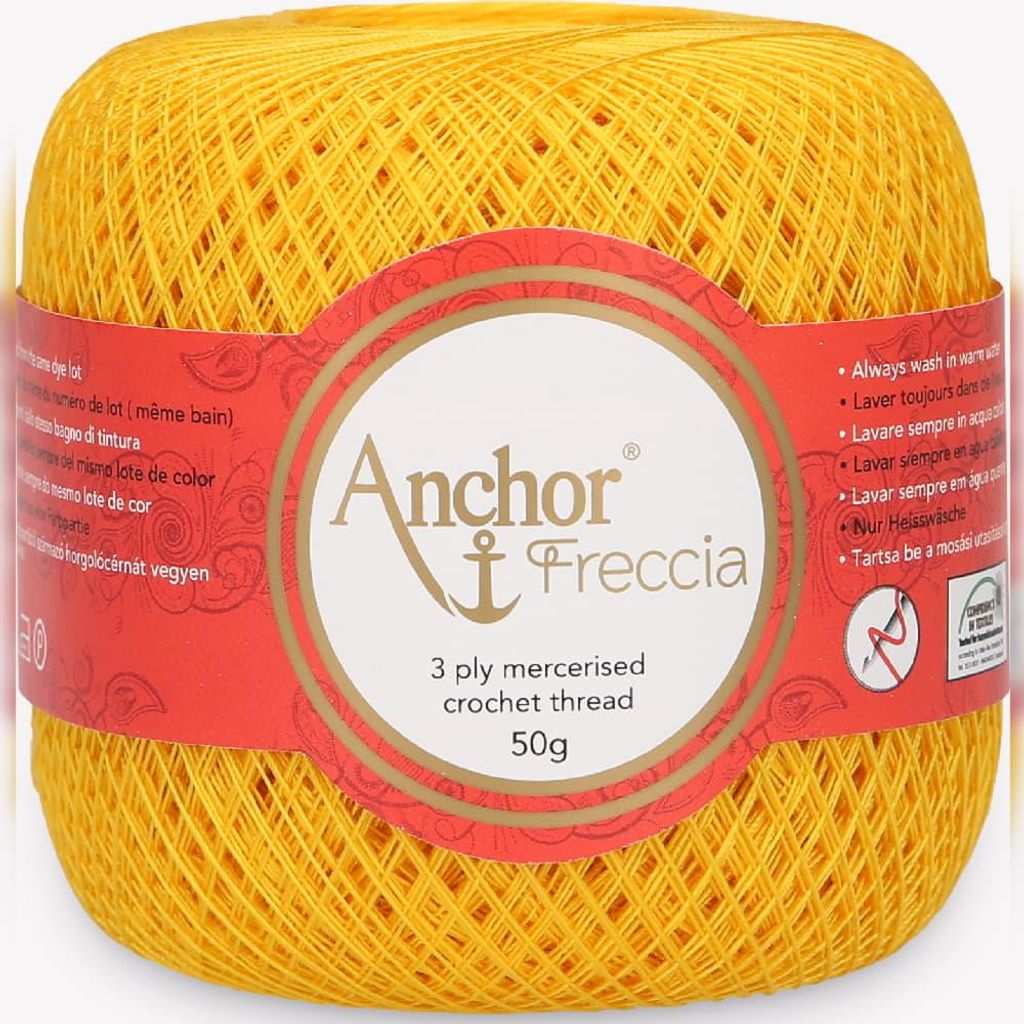 Anchor Freccia 25 – Extra feines Baumwollgarn für filigranes Häkeln (Color 08298)