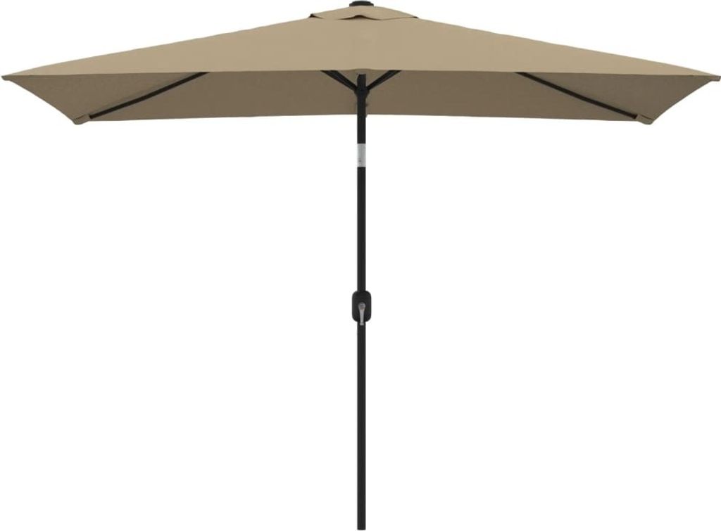 vidaXL Ombrellone con asta in metallo 300x200 cm Taupe Immagine del prodotto 