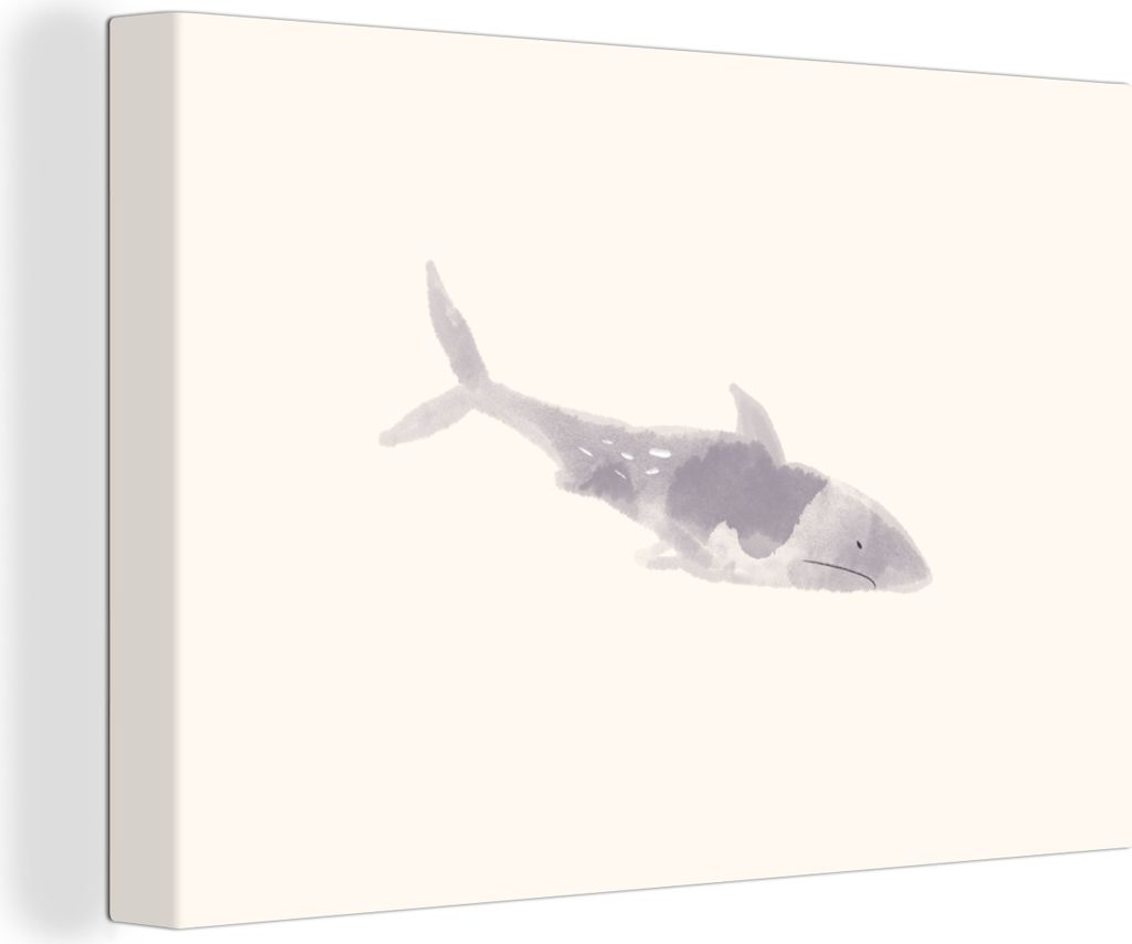 OneMillionCanvasses - Leinwandbilder - 150x100 cm, Fisch - Meer - Aquarell, Wandbilder Kunstdruck Wanddekoration