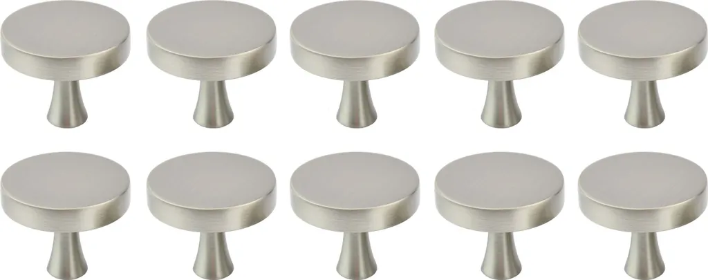 Natural Goods Berlin Pomelli KREISEL 10 pz - Effetto Acciaio Inox Elegante