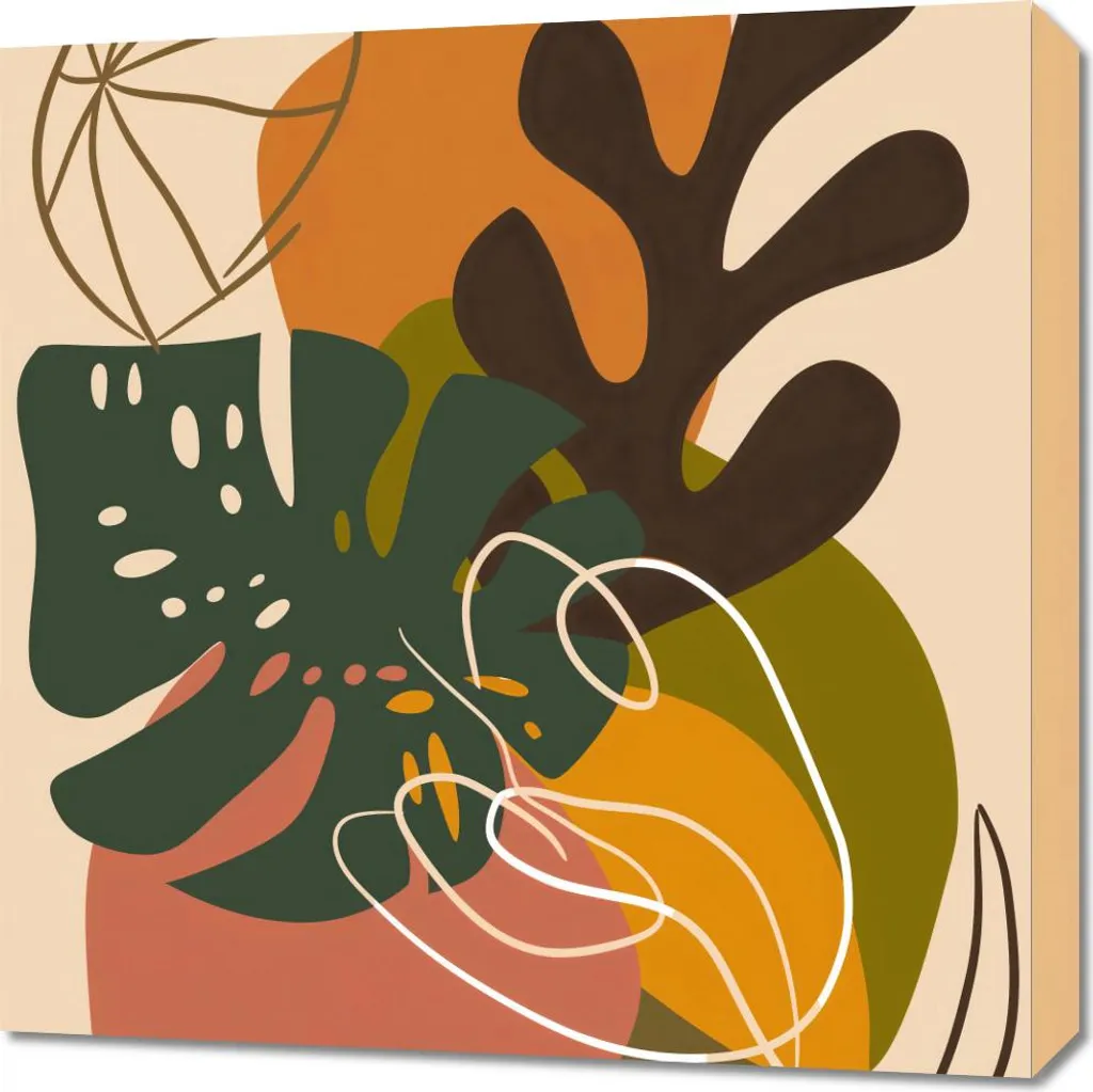 Offerta Quadro Boschivo 60x60 cm - Telaio Legno Pronto da Appendere