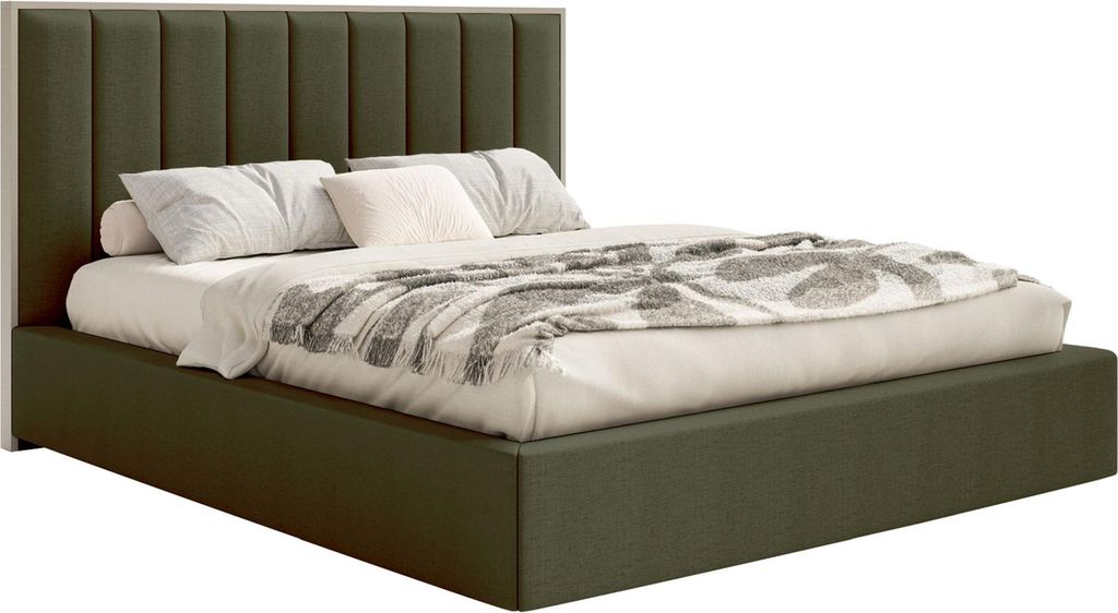 Selsey Togents - Polsterbett 140x200 mit Chenillebezug, Dunkelgrün