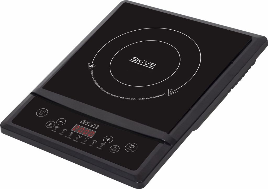 Induktions Kochplatte 2000W Einzelkochplatte Kochfeld Camping