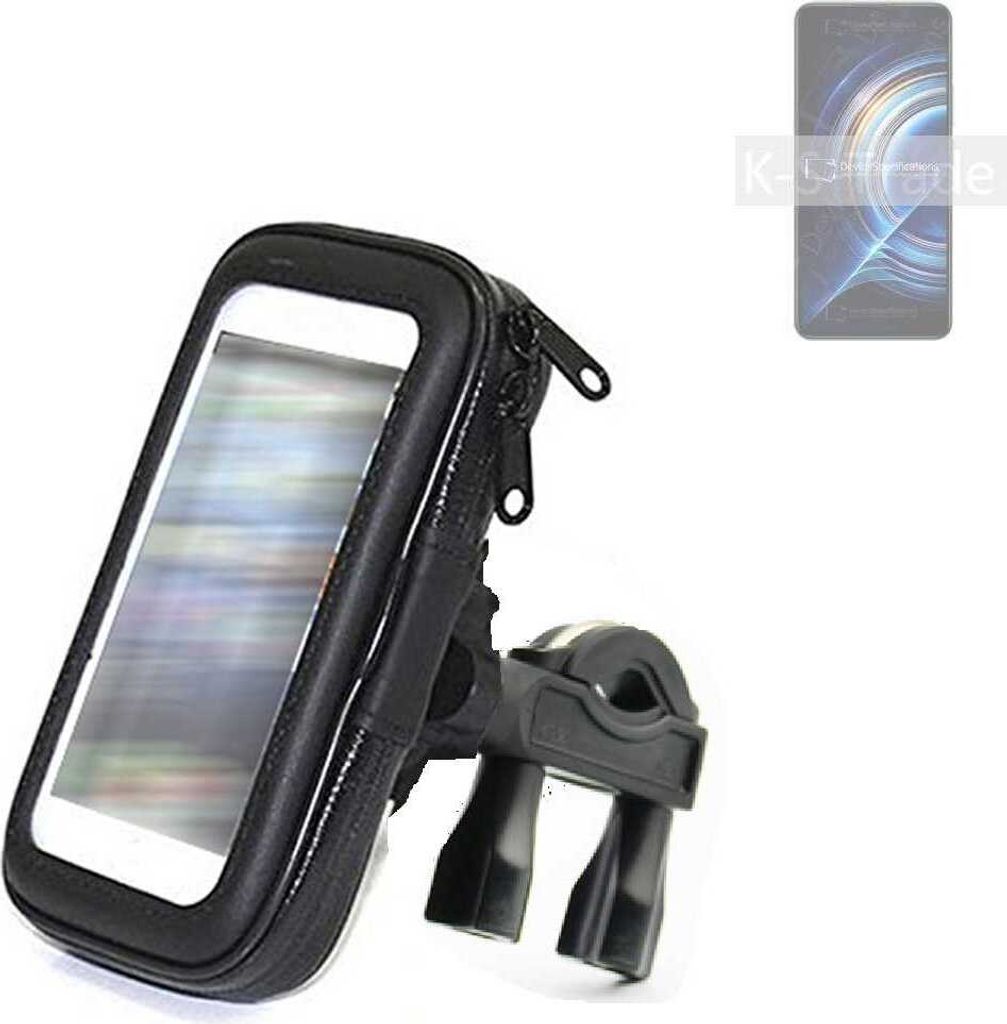 K-S-Trade Fahrrad-Halterung kompatibel mit Xiaomi Redmi K50 Pro Handy-Halterung Halter Lenkstange Fahrradhalterung Motorrad Bike Mount Wasserabweisend