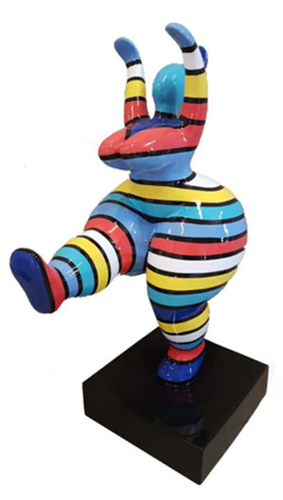 Statue Figure Art Abstrait Designer 50cm Multicolore - Modèle Arty N1