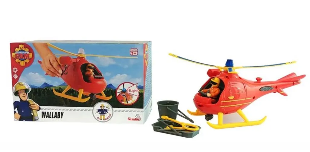 Hélicoptère du pompier Sam avec figurine et treuil de secours sonore