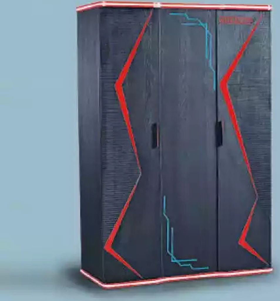 Schwarzer Kleiderschrank Schrank Möbel Schränke Kinderzimmer Holz 131x60x200