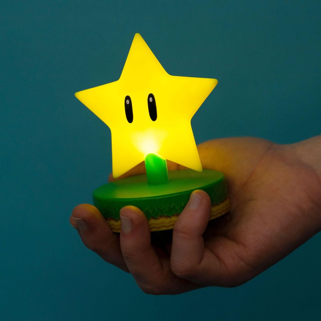 Lampa Super Mario Ikona Światła - Super Gwiazda (Wersja 2) Immagine del prodotto 