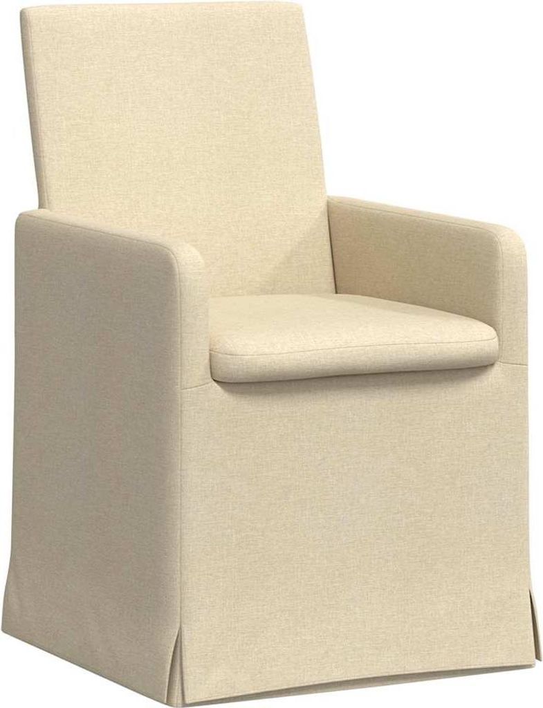 vidaXL Esszimmerstühle 2 pcs Creme 57 x 67 x 95 cm Stoff