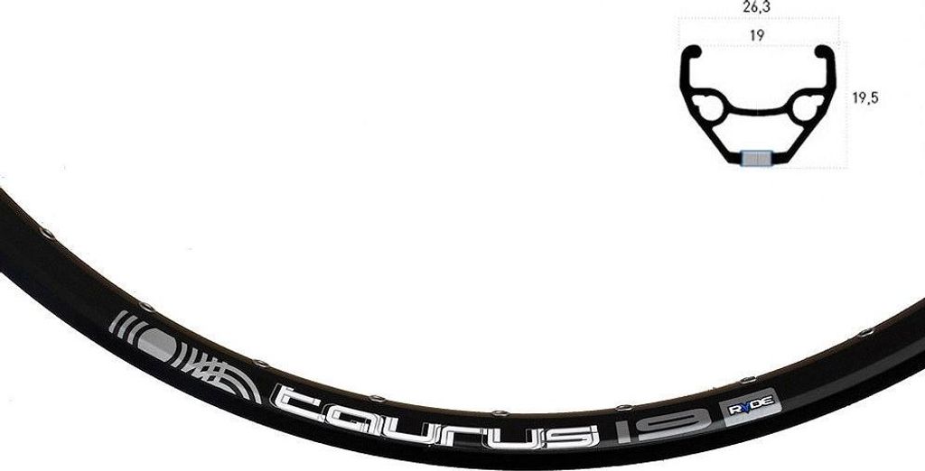 Ryde Vorderrad 26 Taurus Disc 6 Loch Laufrad mit Schnellspanner