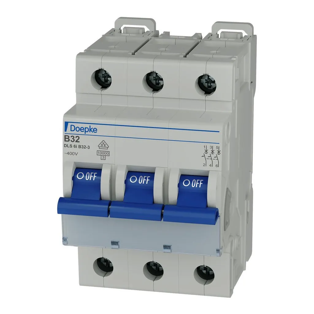 Disjoncteur de protection magnéto-thermique 3 pôles 32A Doepke B32