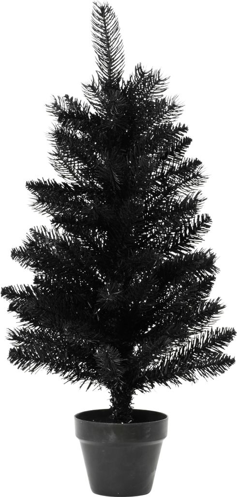 Gilde Getopfte Pflanze, Tannenbaum, Kunststoff, schwarz, VE 12, H. 45 cm, D. 28 cm Höhe: 45.00 cm Durchmesser: 28.00 cm 99451