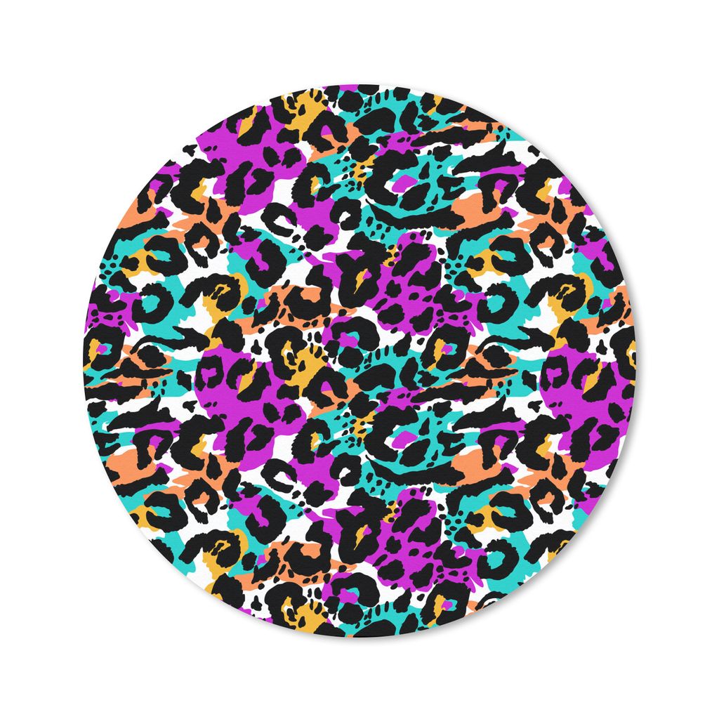 MuchoWow Mauspad Mousepad Pantherdruck - Farbe - Flecken 50x50 cm - Mousepads - Maus Mat - Pad - Mausunterlage - Vinyl