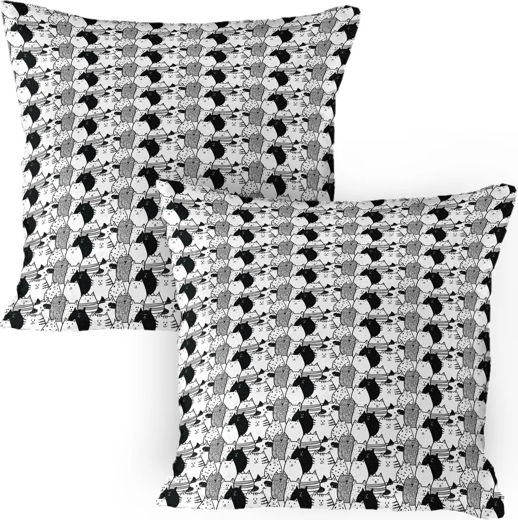 Federe 80x80 Gatto ABAKUHAUS Set da 2 - Morbide e Facili da Lavare