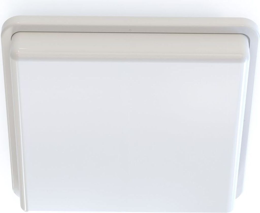 Deckenlampe E27 IP44 25 cm breit Weiß 2-flammig quadratisch Modern