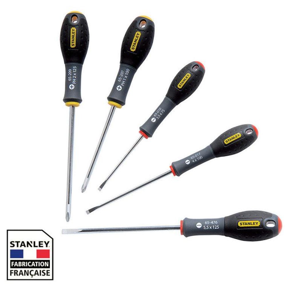 Jeu de 5 tournevis STANLEY FATMAX électricien - phillips Image du produit 