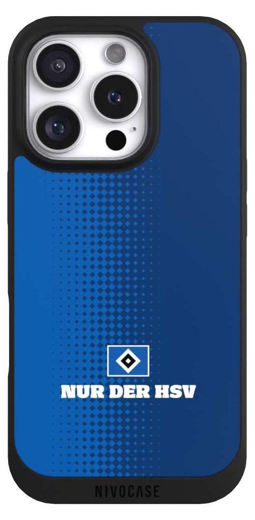 NIVOCASE Handyhülle für Apple iPhone 16 Pro Hülle NIVOpure Case Schwarz HSV Logo Offizielles Lizenzprodukt
