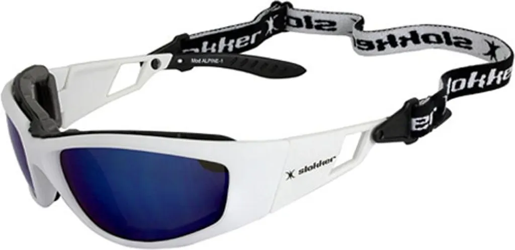 Lunettes de soleil de glacier blanches SLOKKER pour alpinisme et ski