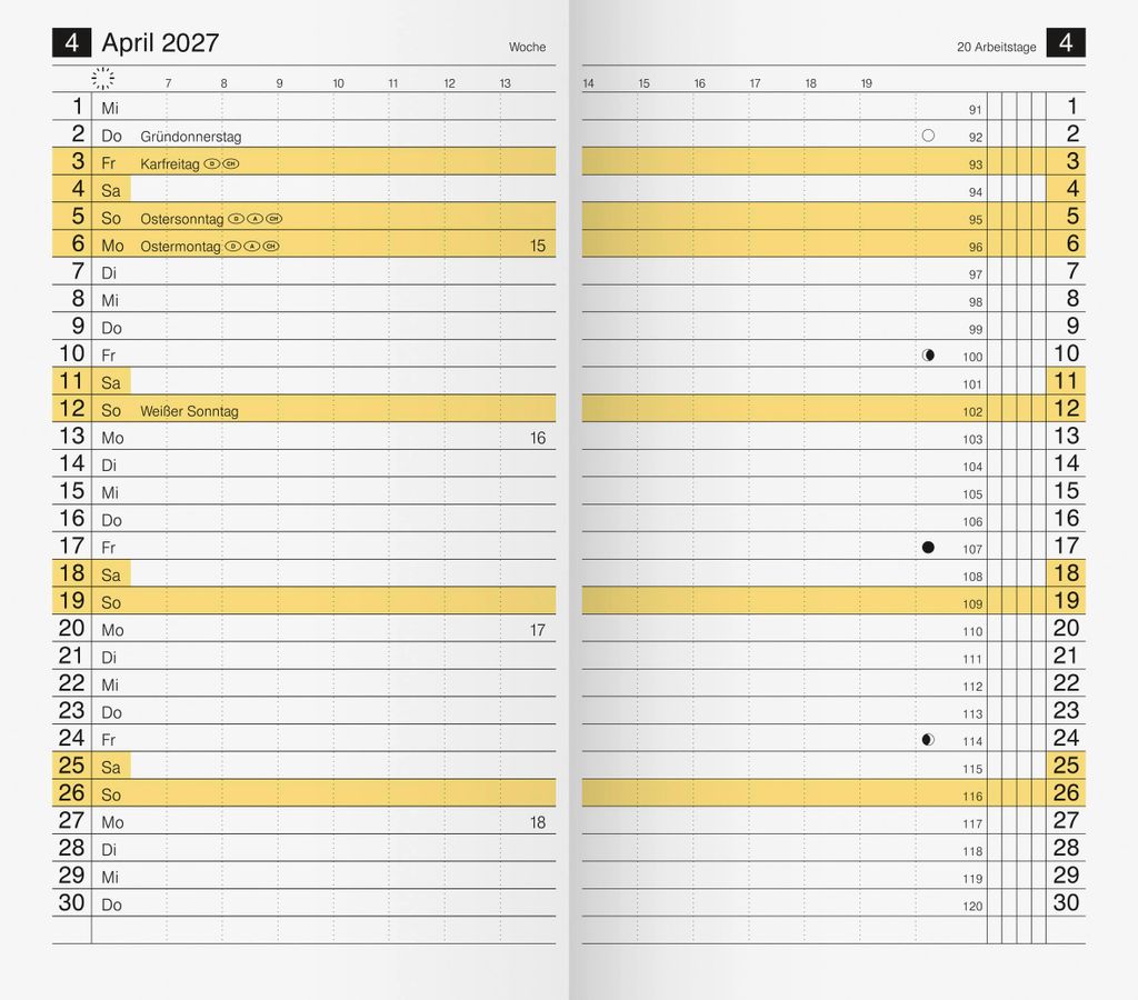 2027 rido/idé PlankalenderM-planerErsatzkalender Produktbild 