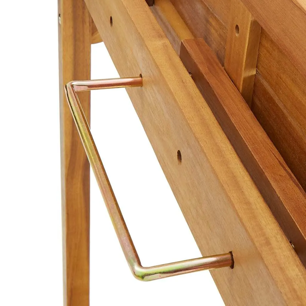 Tavolo Bar Balcone Legno Acacia 90x37 cm - Il Top per il Tuo Aperitivo - 7