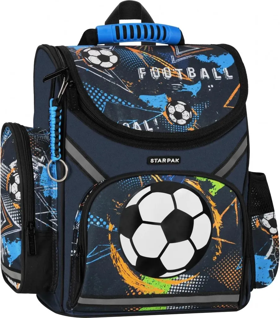 Sac à dos Scolaire Football Starpak 550846 - Sac d'école Noir et Vert