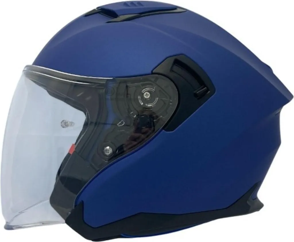 Casque Jet APEX JI200 Bleu S : Protection Légère contre Vent et Bruit