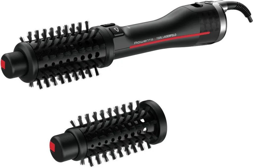 Rowenta K/Pro Stylist CF961LF0 Spazzola ad Aria Calda Vapore Messa in Piega 750 W 1,8 m Nero Rosso